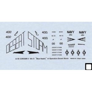 Photo: 1/144 DECAL  A-7E CORSAIR II "Blue Hawks" in Operation Desert Storm       