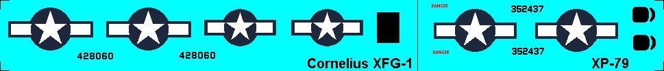 Photo1: 1/144 DECAL Cornelius XFG-1 & XP-79