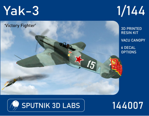 Photo1: 1/144 Yak-3 "Victory Fighter" (6 different types of decals included) #144007