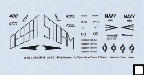 Photo1: 1/144 DECAL  A-7E CORSAIR II "Blue Hawks" in Operation Desert Storm       